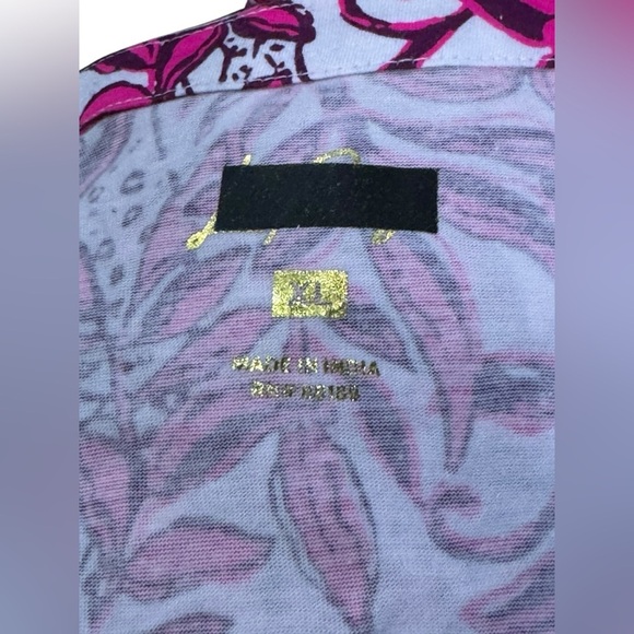 Lilly Pulitzer Vibrant Pink White Mini Cass Dress Lil Escape Print HTF XL NWOT - Picture 7 of 8